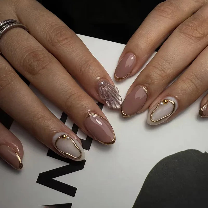 Metallic Cat-Eye French Press-On Nails