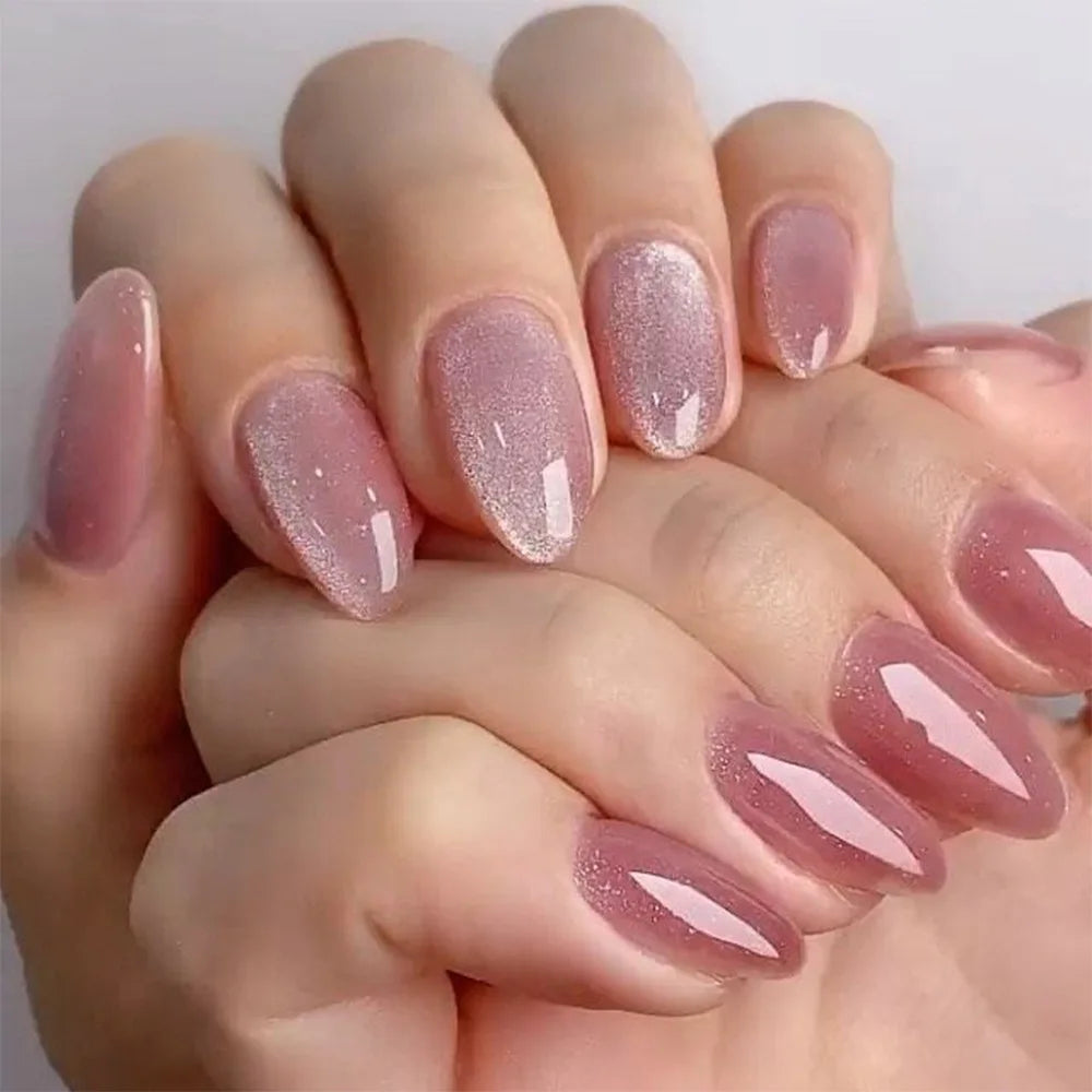 Metallic Cat-Eye French Press-On Nails