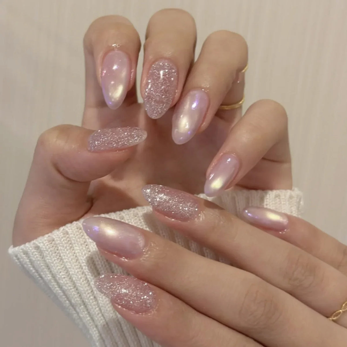 Red Cat-Eye Press-On Nails