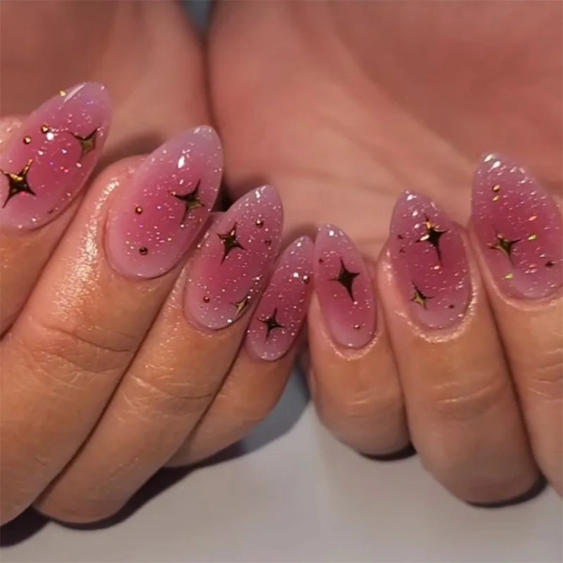 Metallic Cat-Eye French Press-On Nails