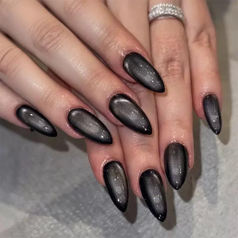 Red Cat-Eye Press-On Nails