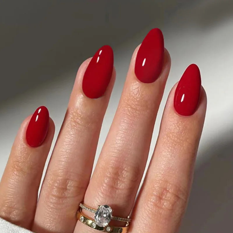 Red Cat-Eye Press-On Nails