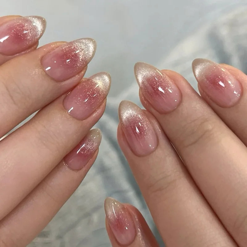 Metallic Cat-Eye French Press-On Nails