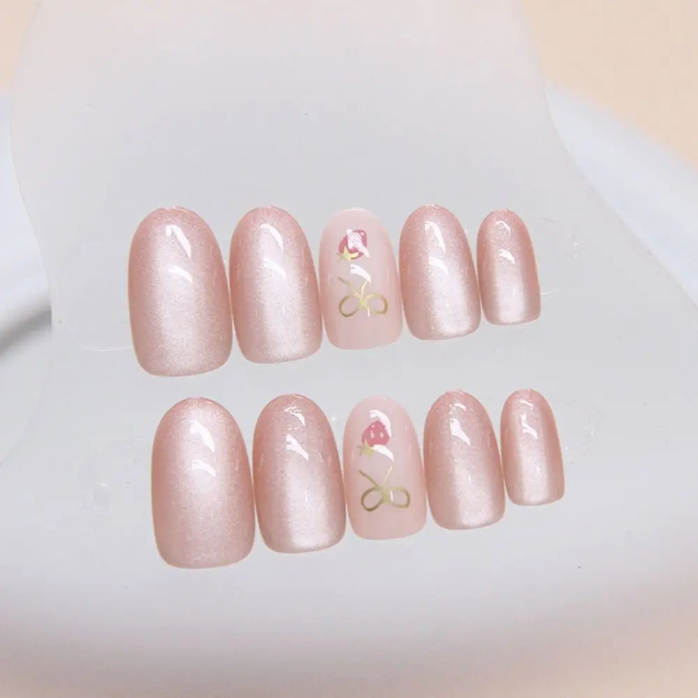 Butterfly Cat-Eye French Press-On Nails