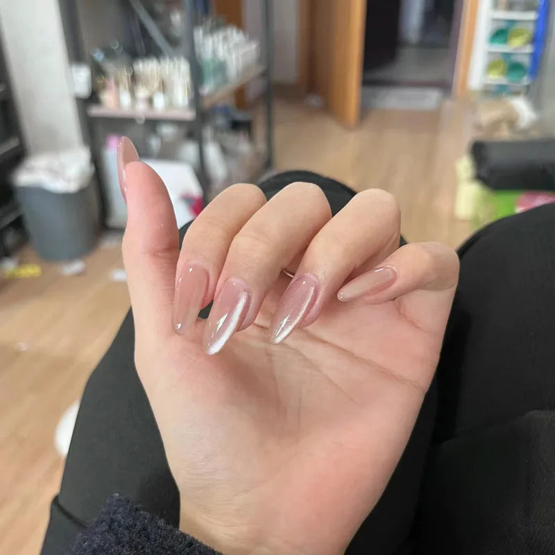 Metallic Cat-Eye French Press-On Nails