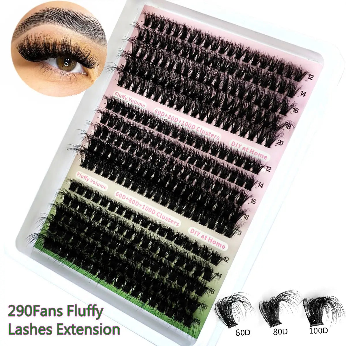 Fluffy Wispy Lash Clusters
