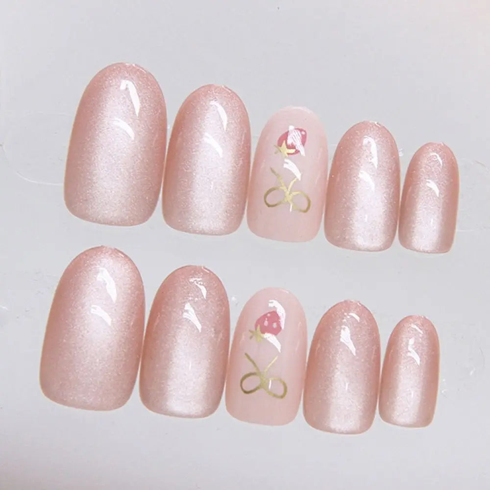 Butterfly Cat-Eye French Press-On Nails