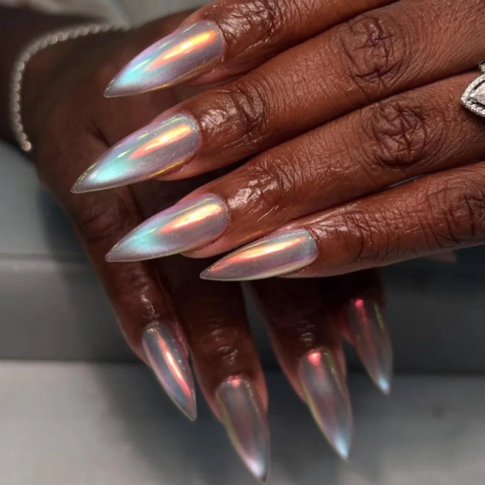 Red Cat-Eye Press-On Nails