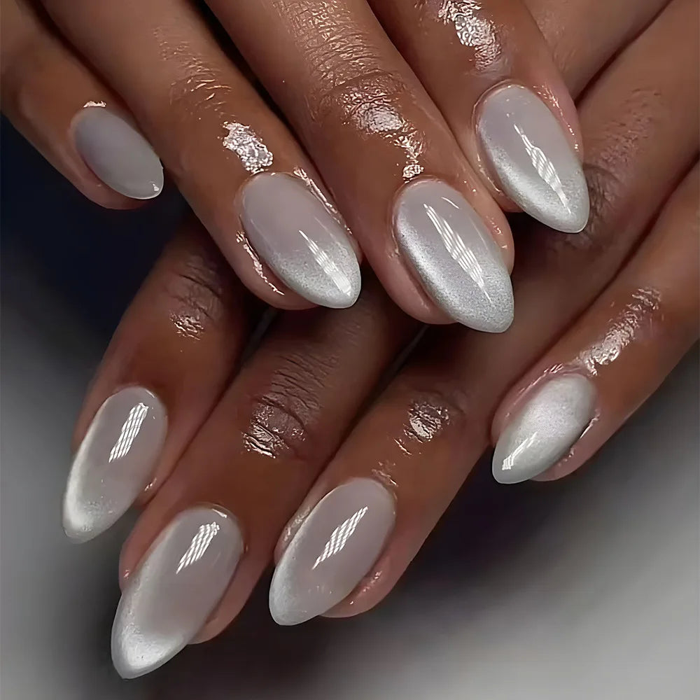 Metallic Cat-Eye French Press-On Nails