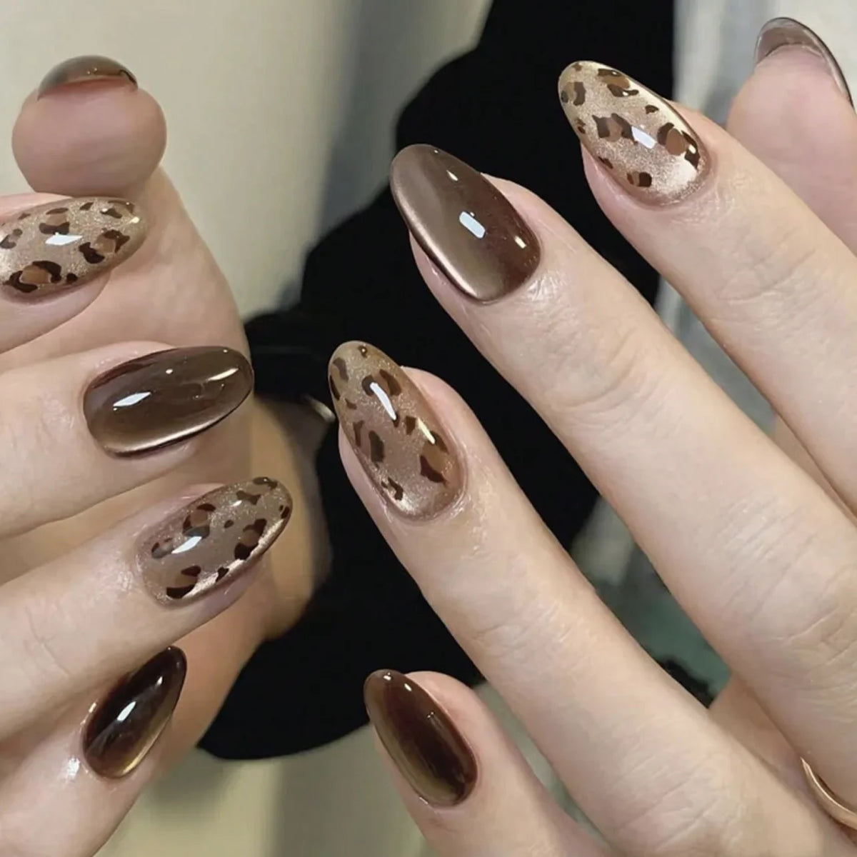 Red Cat-Eye Press-On Nails