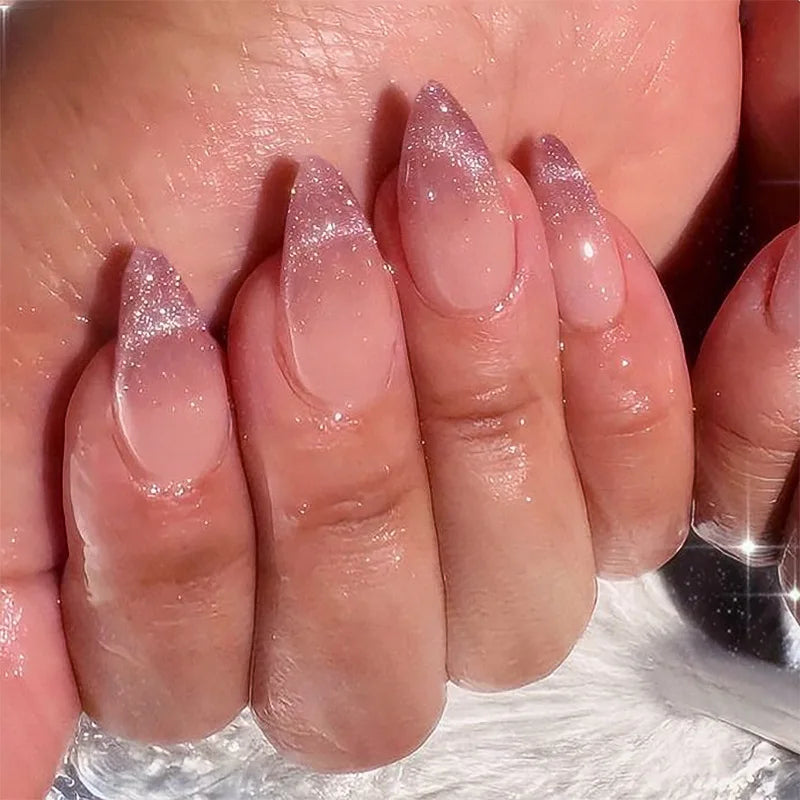 Metallic Cat-Eye French Press-On Nails