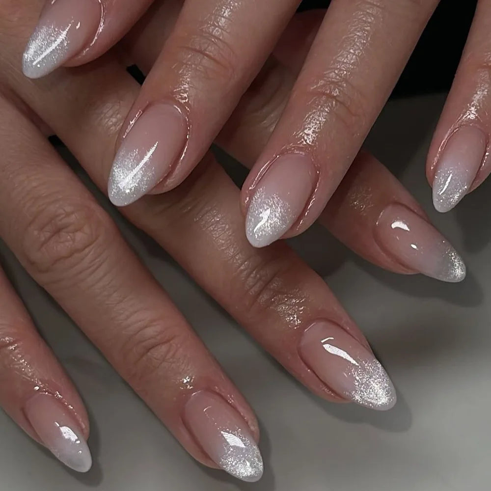Metallic Cat-Eye French Press-On Nails