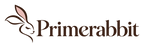 Primerabbit beauty logo with cocoa rabbit silhouette and blush ear